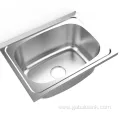 Commercial Kitchen and Home Kitchen SUS304 Stainless Steel Pressed Single Bowl Sink